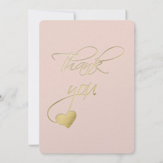 Gold Embossed Effect Calligraphy Weddenschap Harte Bedankkaart (Voorkant)