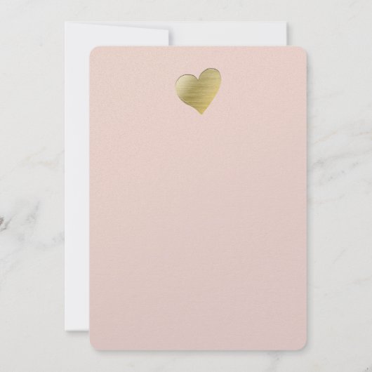 Gold Embossed Effect Calligraphy Weddenschap Harte Bedankkaart (Achterkant)