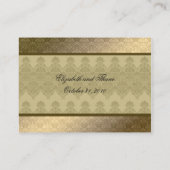 Gold Embossed look Renaissance Wedding Table Numta Plaatskaartje (Achterkant)