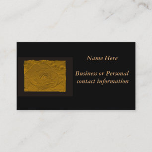 Gold Embossed Roos Visitekaartje