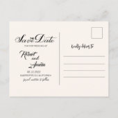 Gold & Emerald Green Floral Wedding Aankondigingskaart (Achterkant)