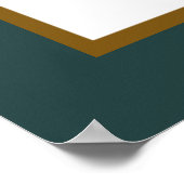 Gold Emerald Green Winter Vakantie Bruiloft Welkom Poster (Hoek)