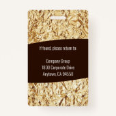 Gold Employee Photo ID Badge (Achterkant)