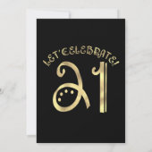 Gold en Black, 21ste verjaardag Kaart (Achterkant)