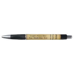 Gold en Black 50th Wedding Jubileum Pens Gifts Pen
