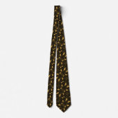 Gold en Black Abstract art Deco Stropdas (Achterkant)