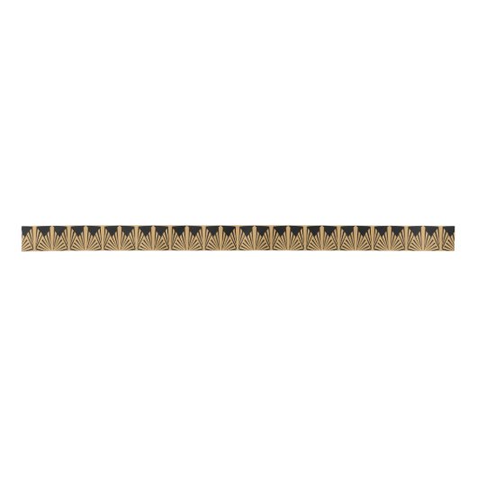 Gold- en Black Art Deco-patroon Lint (Voorkant)