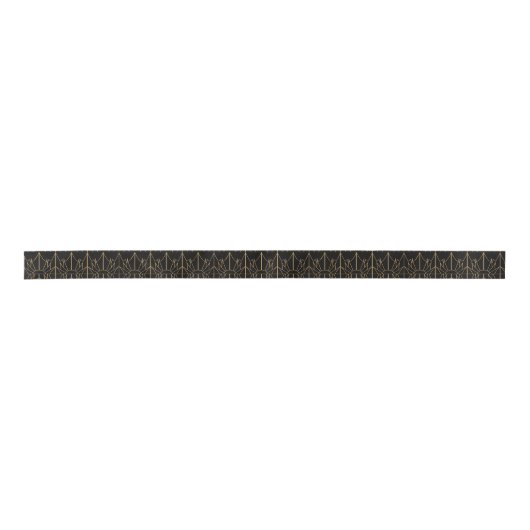 Gold- en Black Art Deco-patroon Lint (Voorkant)