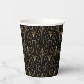 Gold- en Black Art Deco-patroon Papieren Bekers (Links)