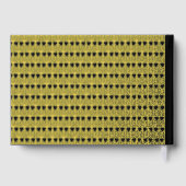 Gold en Black Art Deco Pattern Weddenschap Harteli Gastenboek (Achterkant)