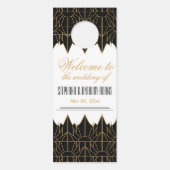 Gold en Black Art Deco Pattern Wedding (Voorkant)