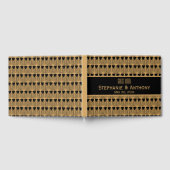 Gold en Black Art Deco Pattern Wedding Gastenboek (Volledig)