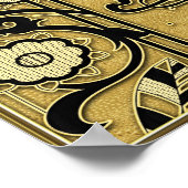 Gold en Black Art Poster. Poster (Hoek)