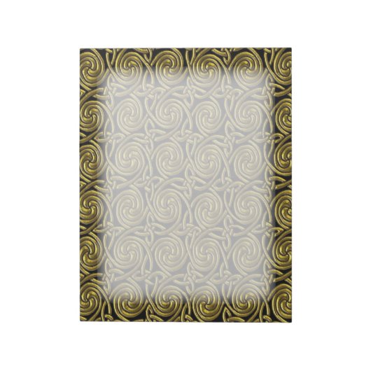 Gold en Black Celtic Spiral Knoopt Pattern Notitieblok (Gedraaid)
