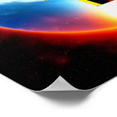 Gold en Black Cross op Ring Planet Poster (Hoek)