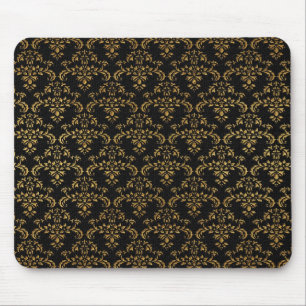 Gold en Black Damask Muismat