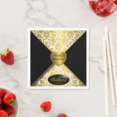 Gold en Black Damask Servetten (Insitu)