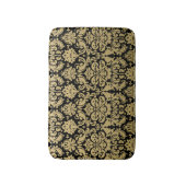 Gold en Black Elegant Damask Pattern Badmat (Voorkant Verticaal)