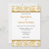 Gold en Black Elegant Wedding Invitation Kaart (Voorkant)