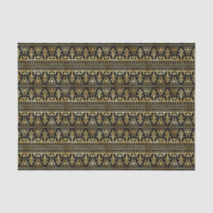 Gold en Black Floral Art Deco Pattern Tissuepapier