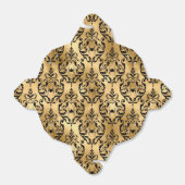 Gold en Black Halloween Damask Bedankdoosjes (Uitgevouwen)