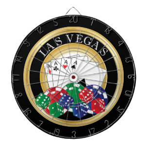 Gold en Black Poker Dart Board Dartbord