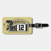 Gold en Black Sport Volleyball - een aangepaste be Bagagelabel (Voorkant horizontaal)