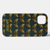 Gold- en Blauwgroen mobiele telefoondraagtas Case-Mate iPhone Case (Achterkant (horizontaal))