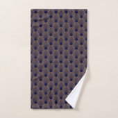 Gold en Blue Art Deco Pattern Bath Bad Handdoek (Handdoek)