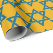 Gold en Blue Hanukkah Cadeaupapier (Rol Hoek)