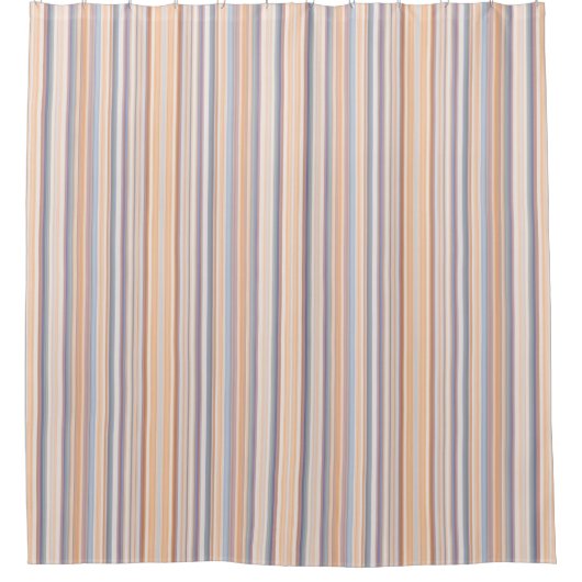 Gold- en Blue Striped Pattern Douchegordijn (Voorkant)