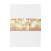 Gold en Blush String Lights Wedding Uitnodigingen Wikkel (Achterkant Voorbeeld)