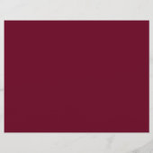 Gold en Bourgogne Snowflakes Editable Signage (Achterkant)