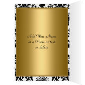 Gold en Damask Tafelplaatsing en Menu Kaart (Binnen (Links))