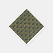 Gold en Emerald Green Art Deco Pattern Servet (Hoek)
