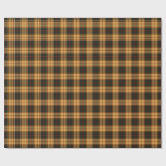 Gold- en Forest Green Rustic Pset Pattern Cadeaupapier (Vlak)