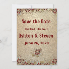 Gold en Glitter Save The Date