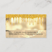 Gold en Glitter Visitekaartje (Achterkant)