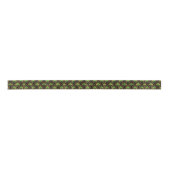 Gold en green Art Deco-patroon op zwart Lint (Voorkant)