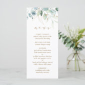 Gold en Green Botanical Wedding Menu (Staand voorkant)