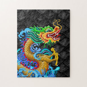Gold en Green Dragon Legpuzzel