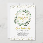 Gold en Greenery Eerste Heilige Communauteit Uitno Kaart (Voorkant)
