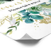  Gold en groene eucalyptus Love is Sweet Poster (Hoek)