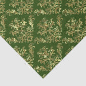 Gold en groene rode  Damaskers 2 Tissuepapier (Detail)