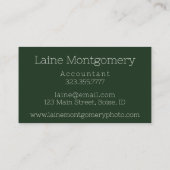 Gold en Hunter Green Classic Marked Visitekaartje (Achterkant)