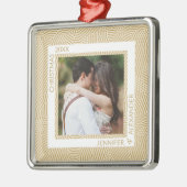 Gold- en ivoren paren foto metalen ornament (Links)