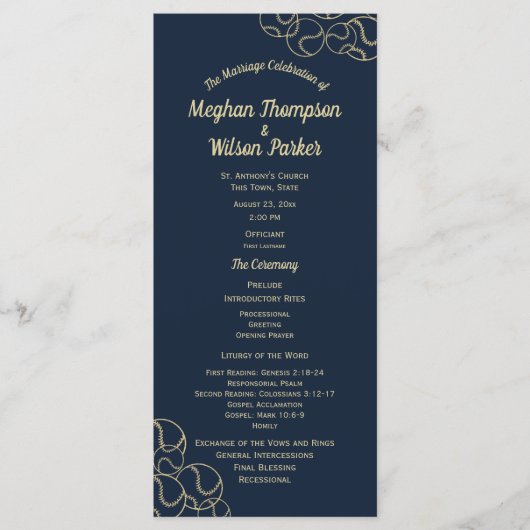 Gold- en marineprogramma voor blauwe honkbal programma (Voorkant)