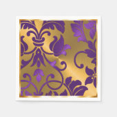 Gold en Paarse Damask Servetten (Voorkant)