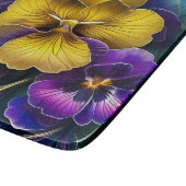 Gold en Paarse Pansy Patch Snijplank (Hoek)