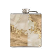 Gold en Pearl - Splatter en flow Heupfles (Achterkant)